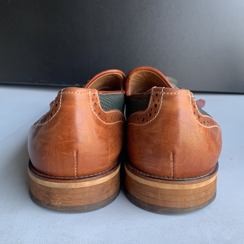 Shoe Embassy Men’s 11.5 Brown Leather Dress Shoes Lace Up Formal Oxford Style - Picture 13 of 16